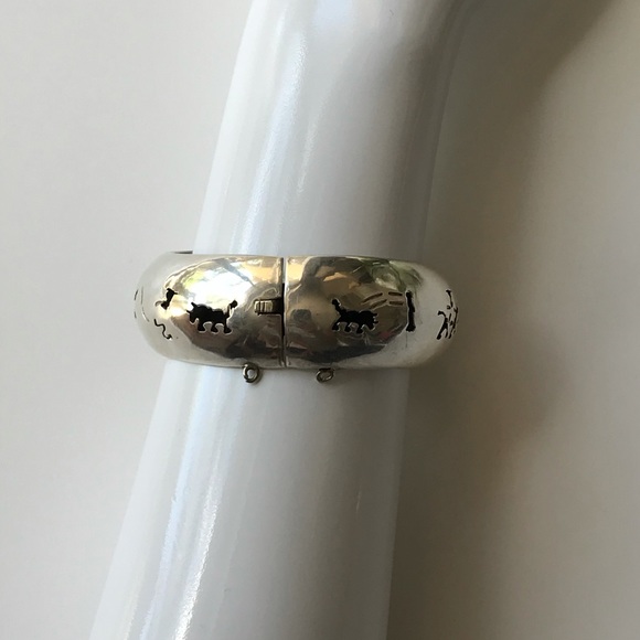 VTG Taxco México Sterling Silver Cuff Bracelet - Picture 6 of 9